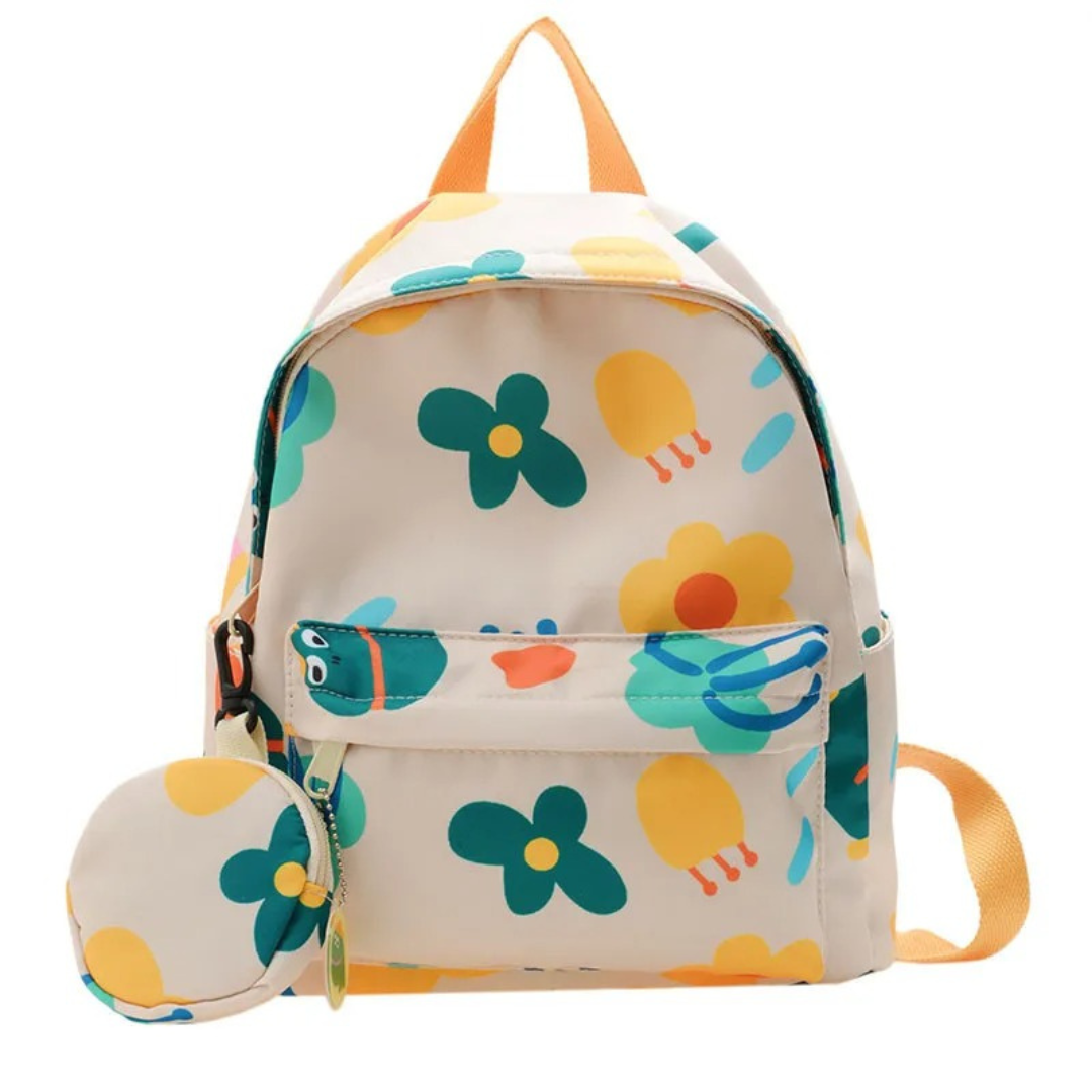 Kinderrucksack mit Blumenmuster für Mädchen