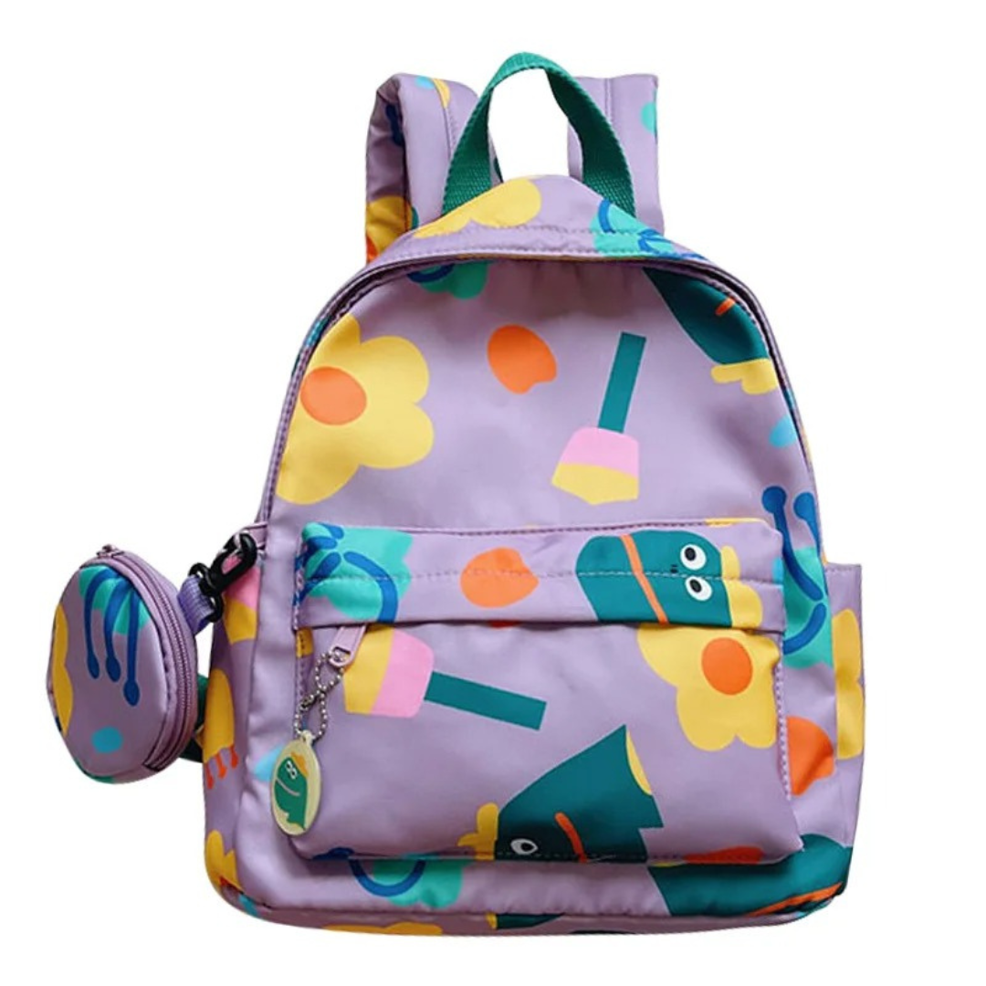 Kinderrucksack mit Blumenmuster für Mädchen