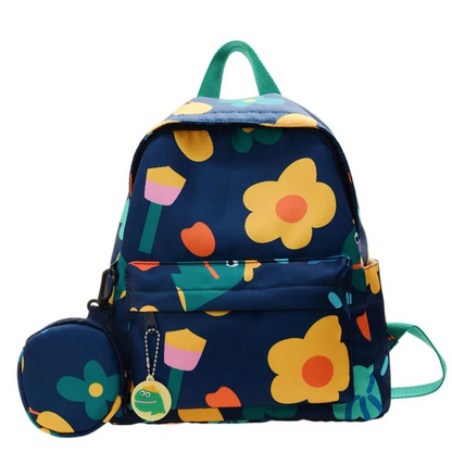 Kinderrucksack mit Blumenmuster für Mädchen