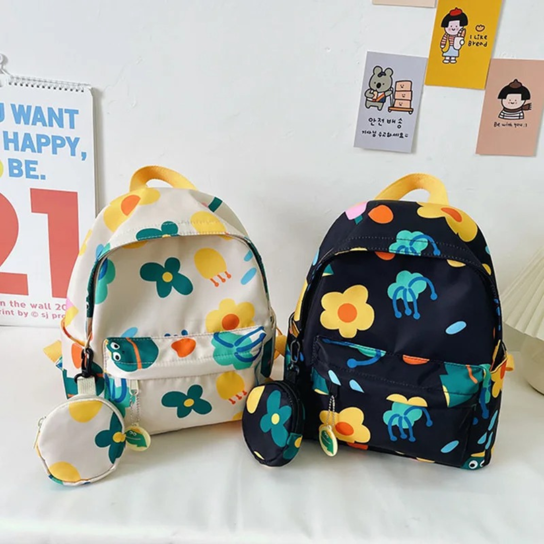 Kinderrucksack mit Blumenmuster für Mädchen